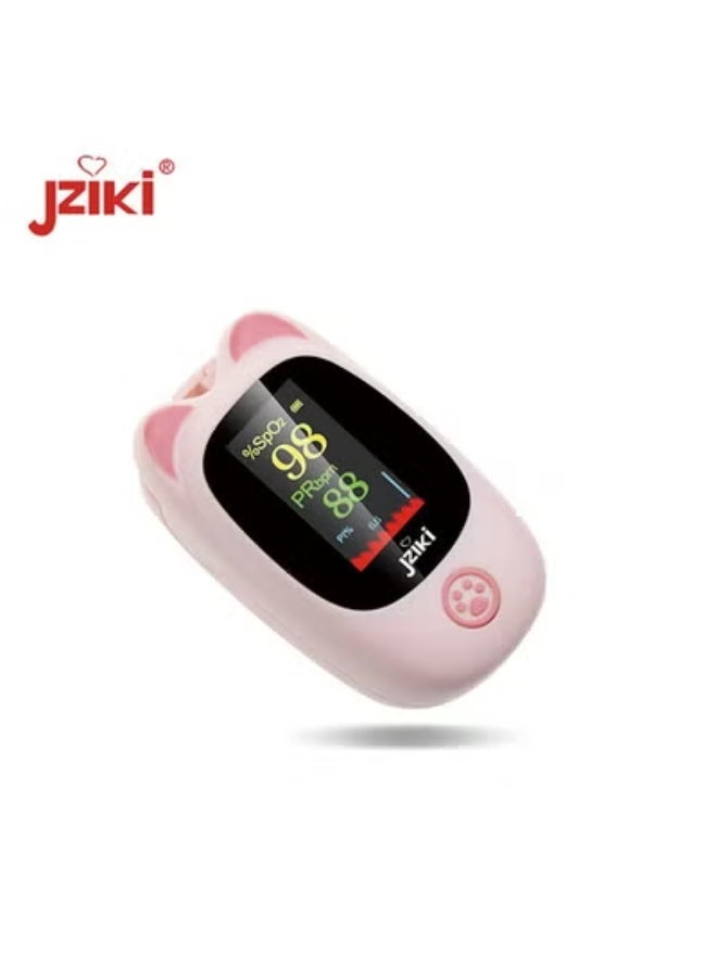 JZIKI Children's Pulse Oximeter - Fingertip Blood Oxygen Monitor,Pink - Image 1